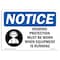 Signmission OSHA Sign, Hearing Protection Must Worn With, 10in X 7in Rigid Plastic, 10" W, 7" H, Landscape OS-NS-P-710-L-13373 - alternate 1